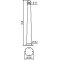 Ornamental bollard | steel tube � 102 / 76 mm | stationary, to be fixed by plugswith base plate � 180 mm | without eyelet